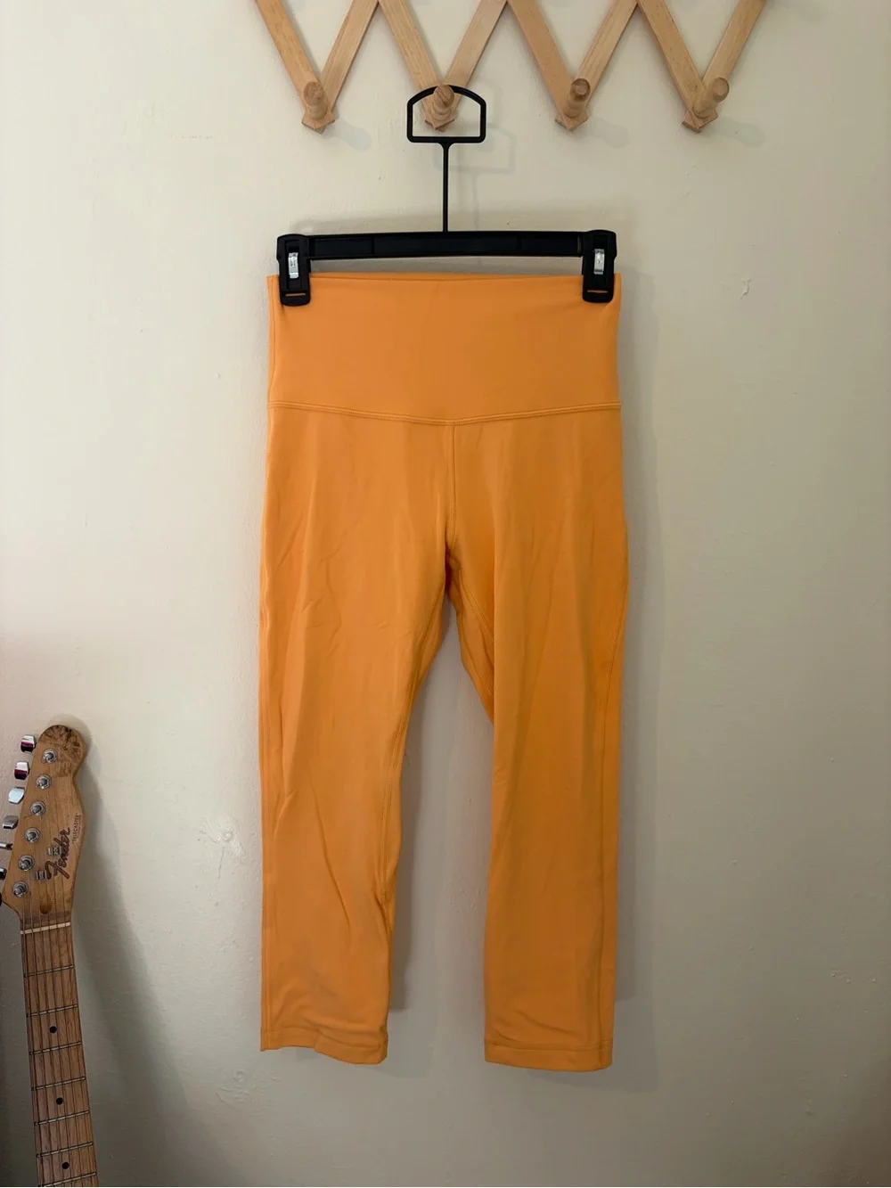 lululemon athletica Orange Cropped High-Rise Leggings